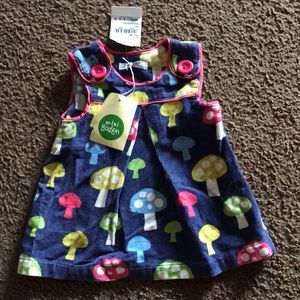 NWT Baby Boden corduroy mushroom dress!